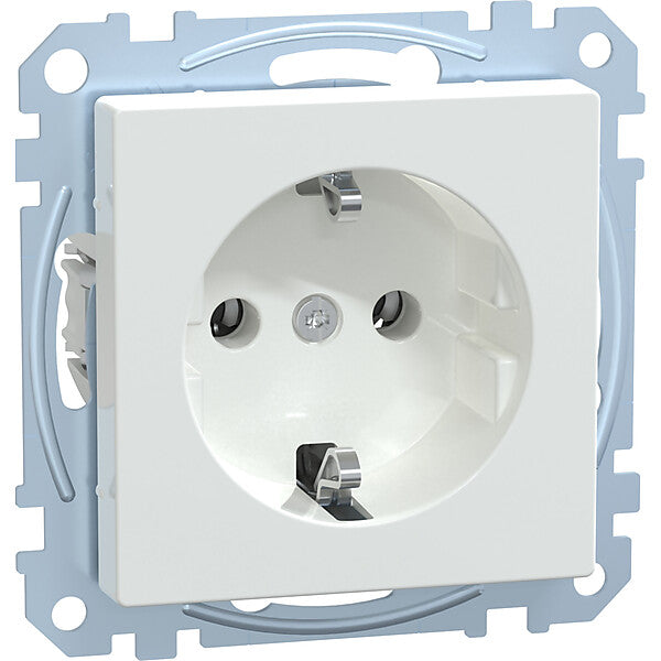 Merten SCHUKO-Steckdose aws/gl mit Steckklemme MEG2301-0325